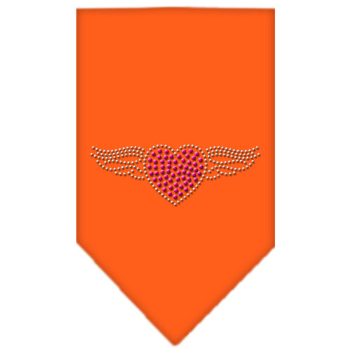 Aviator Rhinestone Bandana Orange Large